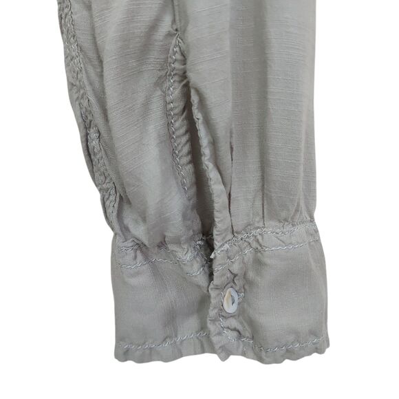 Anthropologie Holding Horses Sun Washed Tunic Womens XS Green Roll Tab Sleeve - Picture 13 of 13